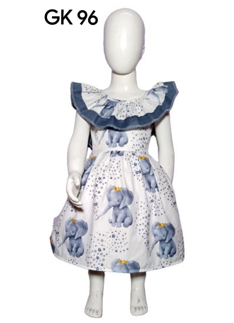 Gray Colour GURUKRUPA Girls Fancy Wear Stylish Kids Colllection GK-96
